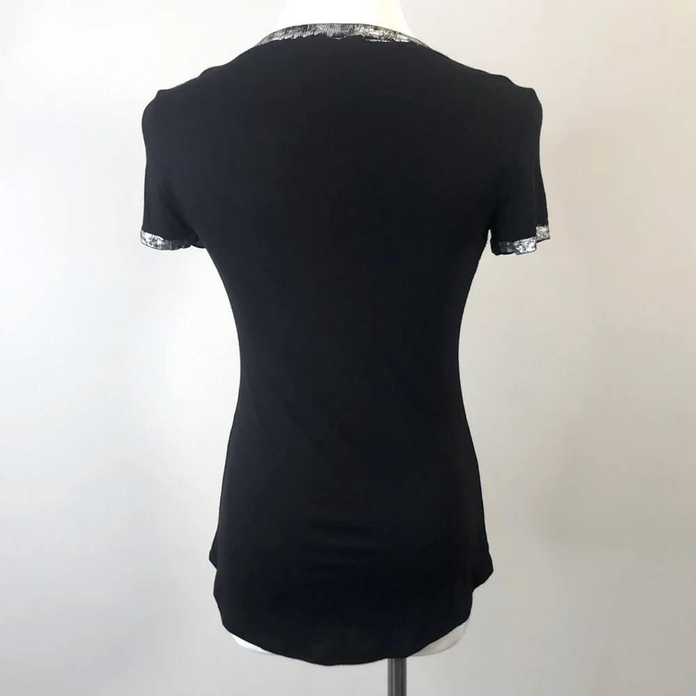 INC black tee with silver detail - Picture 5 of 7